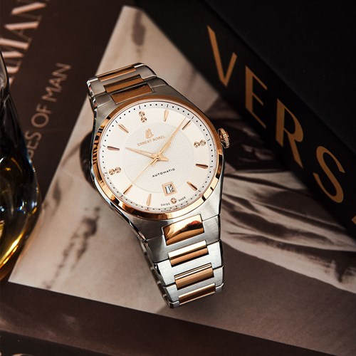 Đồng hồ ERNEST BOREL Heritage 40 mm Nam N0565G0A-MN2N Màu Bạc