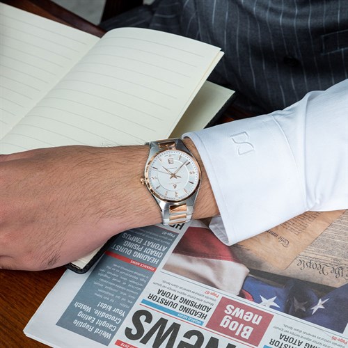 Đồng hồ ERNEST BOREL Heritage 40 mm Nam N0565G0A-MN2N Màu Bạc