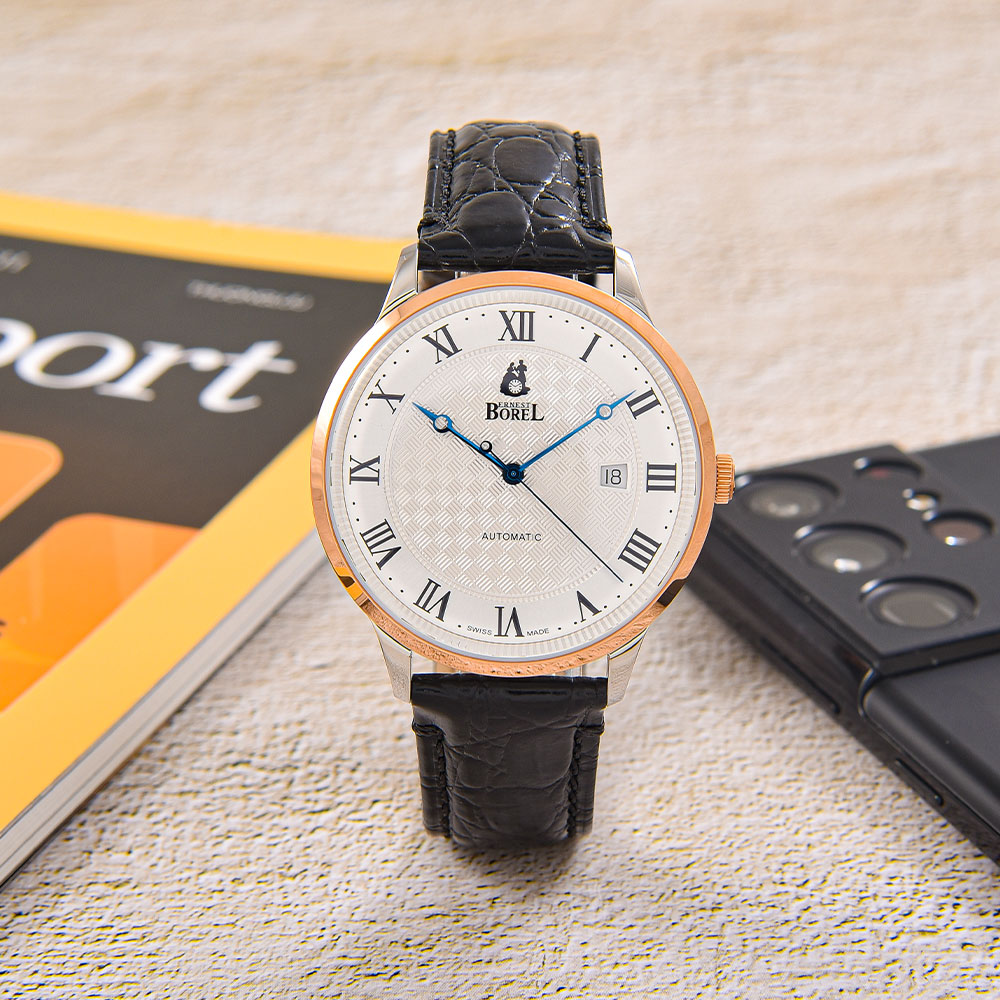 Đồng hồ ERNEST BOREL Jules Borel 41 mm Nam N0438G0A-MA2L Màu Đen