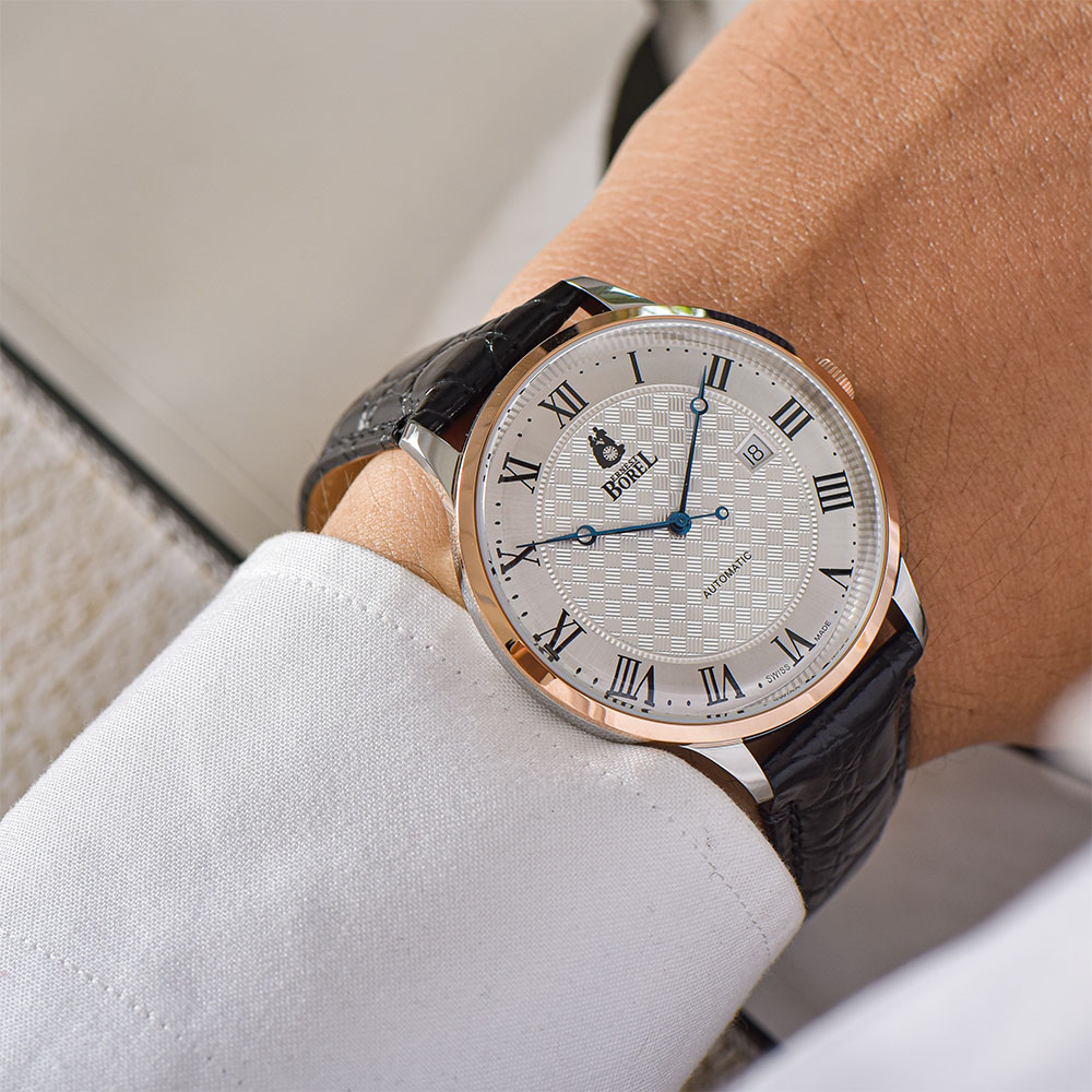 Đồng hồ ERNEST BOREL Jules Borel 41 mm Nam N0438G0A-MA2L Màu Đen