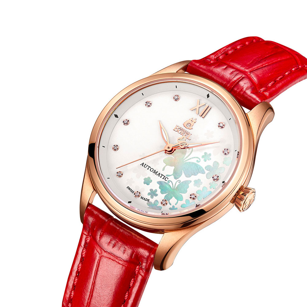 Đồng hồ ERNEST BOREL Iris 31 mm Nữ LGR6002-422RD Màu Đỏ