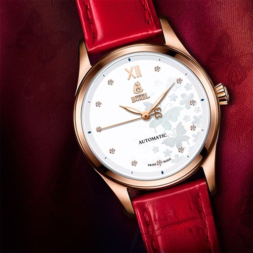 Đồng hồ ERNEST BOREL Iris 31 mm Nữ LGR6002-422RD Màu Đỏ