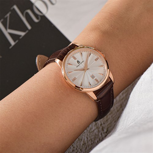 Đồng hồ ERNEST BOREL Jules Borel 32 mm Nữ N0436L0B-QR2L Màu Nâu