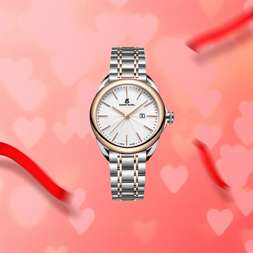 Đồng hồ ERNEST BOREL Eternity 35 mm Nữ N0435L0A-MN2N Màu Bạc