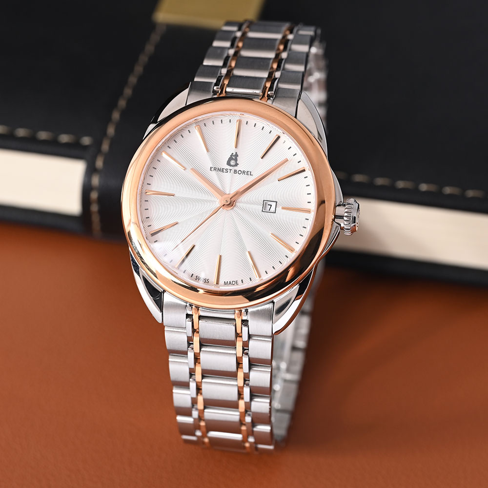 Đồng hồ ERNEST BOREL Eternity 35 mm Nữ N0435L0A-MN2N Màu Bạc