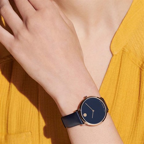 Đồng hồ MOVADO 35 mm Nữ 0607390 Màu Xanh đen