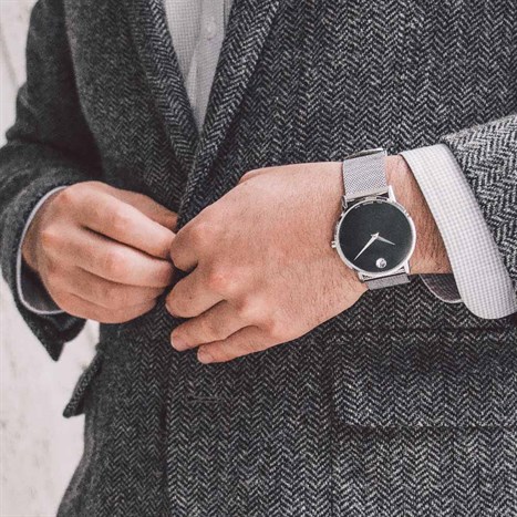 Đồng hồ MOVADO 40 mm Nam 0607219 Màu Bạc