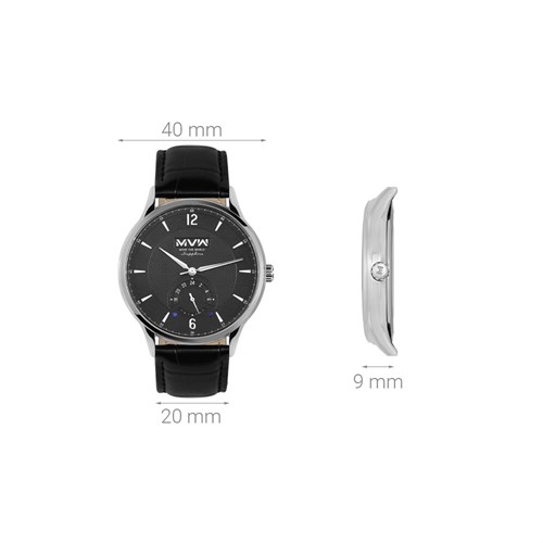 Đồng hồ MVW 40 mm Nam ML058-02 Màu Đen