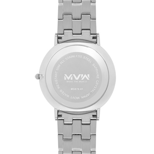 Đồng hồ MVW 40 mm Nam MS070-01 Màu Bạc