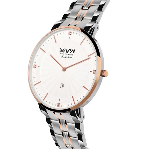 Đồng hồ MVW 40 mm Nam MS070-02 Màu Bạc
