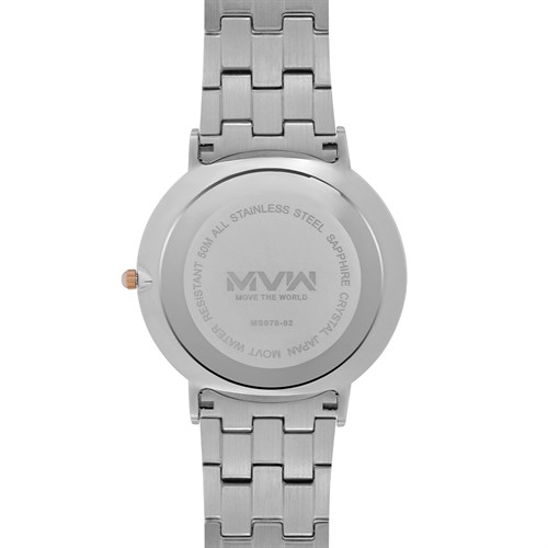 Đồng hồ MVW 40 mm Nam MS070-02 Màu Bạc