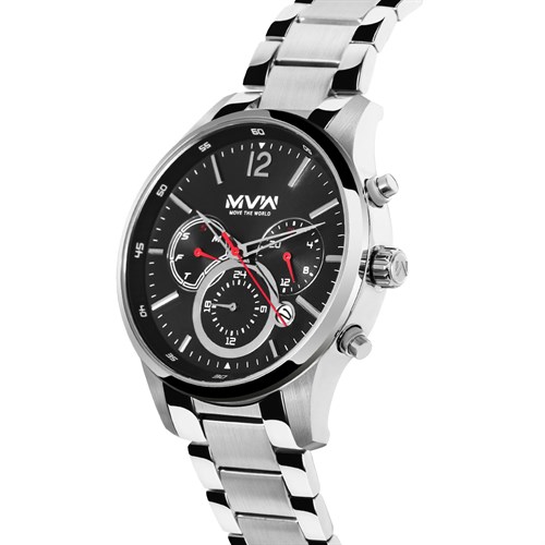 Đồng hồ MVW Sport 41 mm Nam MS073-01 Màu Bạc
