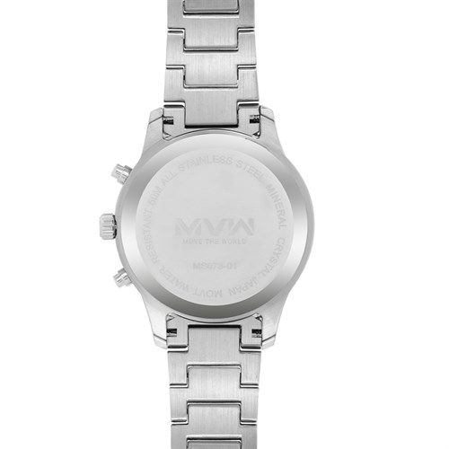 Đồng hồ MVW Sport 41 mm Nam MS073-01 Màu Bạc
