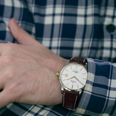 Đồng hồ TITONI 40 mm Nam 83638 SY-ST-606 Màu Nâu