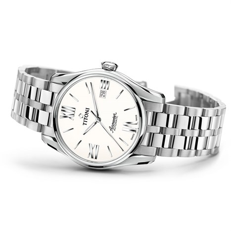 Đồng hồ TITONI 40 mm Nam 83908 S-619 Màu Bạc