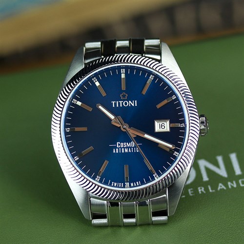 Đồng hồ TITONI 41 mm Nam 878 S-612 Màu Bạc