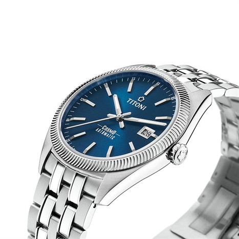 Đồng hồ TITONI 41 mm Nam 878 S-612 Màu Bạc