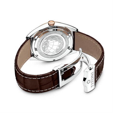 Đồng hồ TITONI 41 mm Nam 878 SRG-ST-606 Màu Nâu