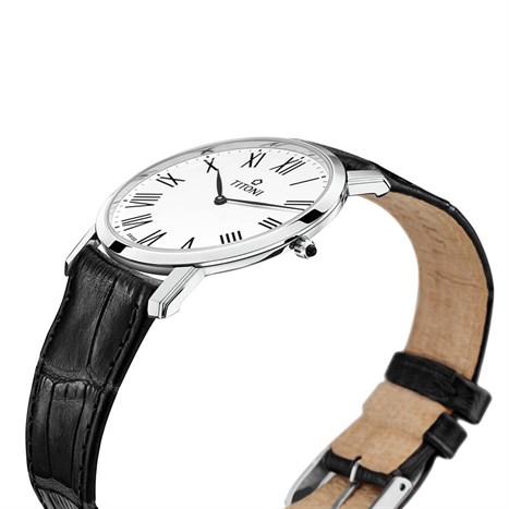 Đồng hồ TITONI 38 mm Nam TQ52918 S-ST-584 Màu Đen