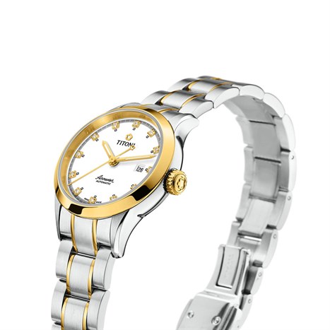 Đồng hồ TITONI 29 mm Nữ 23733 SY-556 Màu Bạc