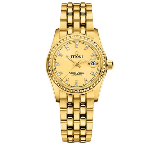 Đồng hồ TITONI 27 mm Nữ 729 G-306 Màu Vàng