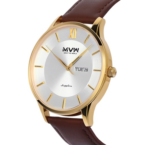 Đồng hồ MVW 42 mm Nam ML056-01 Màu Nâu