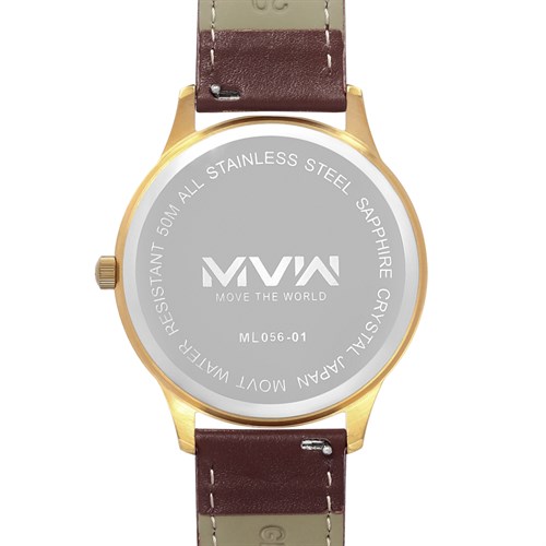 Đồng hồ MVW 42 mm Nam ML056-01 Màu Nâu