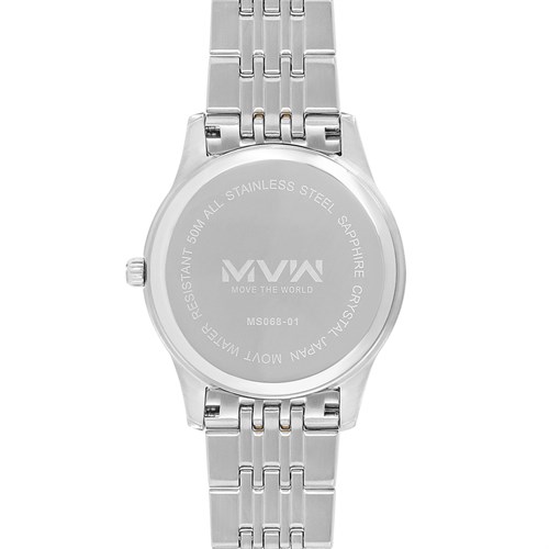 Đồng hồ MVW 39.5 mm Nam MS068-01 Màu Bạc