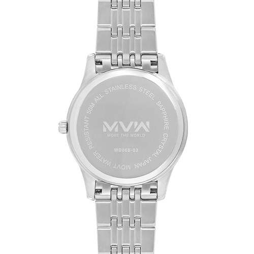 Đồng hồ MVW 39.5 mm Nam MS068-02 Màu Bạc