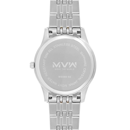 Đồng hồ MVW 39.5 mm Nam MS068-03 Màu Bạc