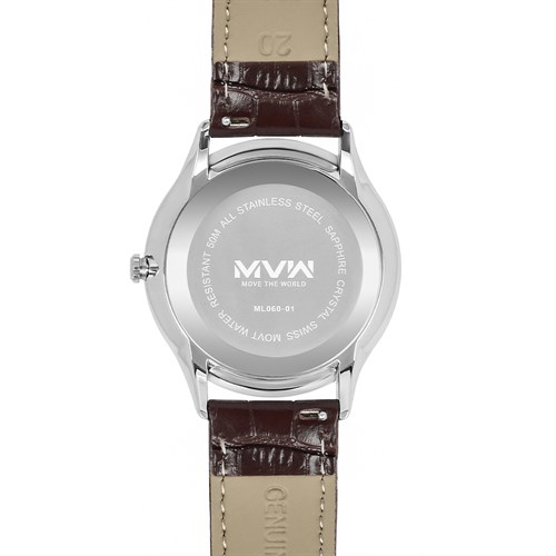 Đồng hồ MVW 40 mm Nam ML060-01 Màu Nâu