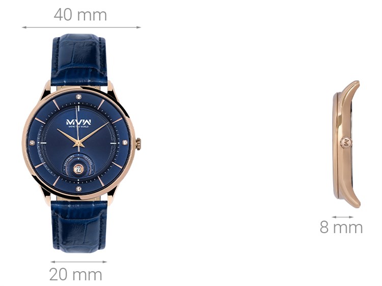 Đồng hồ MVW 40 mm Nam ML060-02 Màu Xanh Dương