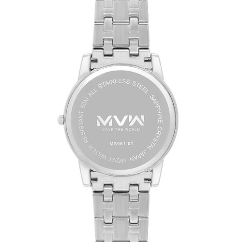Đồng hồ MVW 40 mm Nam MS071-01 Màu Bạc