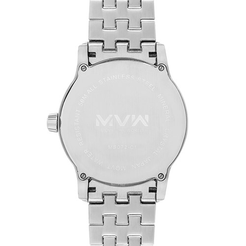 Đồng hồ MVW 43 mm Nam MS072-01 Màu Bạc