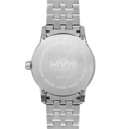 Đồng hồ MVW 43 mm Nam MS072-02 Màu Bạc