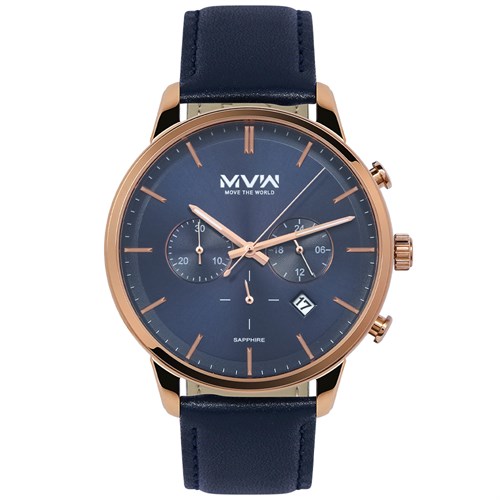 Đồng hồ MVW Sport 42 mm Nam ML064-01 Màu Xanh đen