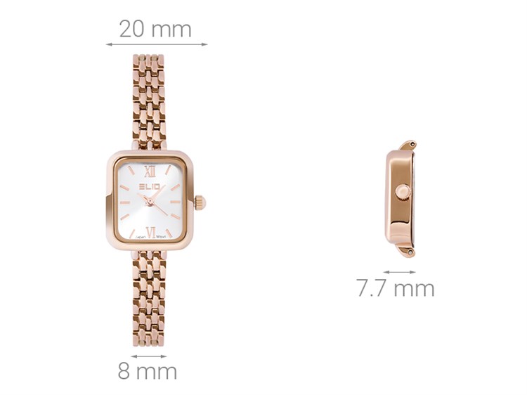Đồng hồ ELIO Nàng Thơ 20 mm Nữ ES096-01 Màu Vàng Hồng