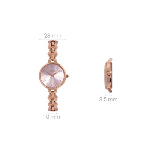 Đồng hồ ELIO Nàng Thơ 28 mm Nữ ES098-01 Màu Vàng Hồng