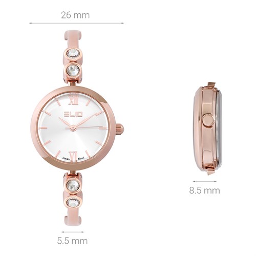 Đồng hồ ELIO Nàng Thơ 26 mm Nữ ES100-03 Màu Vàng Hồng