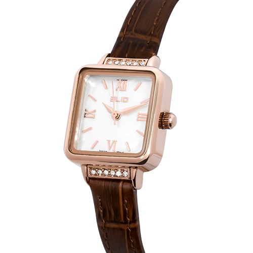 Đồng hồ ELIO 21 x 22 mm Nữ EL085-02 Màu Nâu