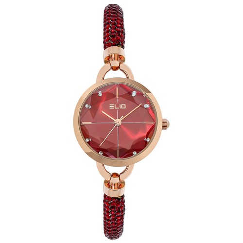 Đồng hồ ELIO Xmas 28 mm Nữ ES101-01 Màu Đỏ