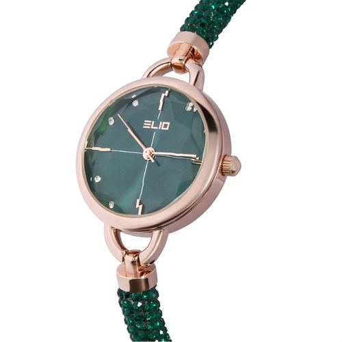 Đồng hồ ELIO Xmas 28 mm Nữ ES101-03 Màu Xanh lá