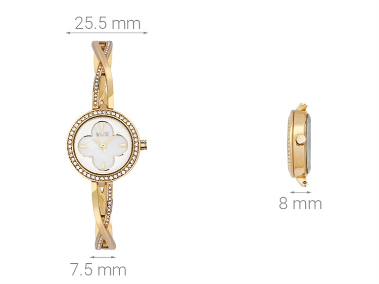 Đồng hồ ELIO Flower 25.5 mm Nữ ES102-02 Màu Vàng