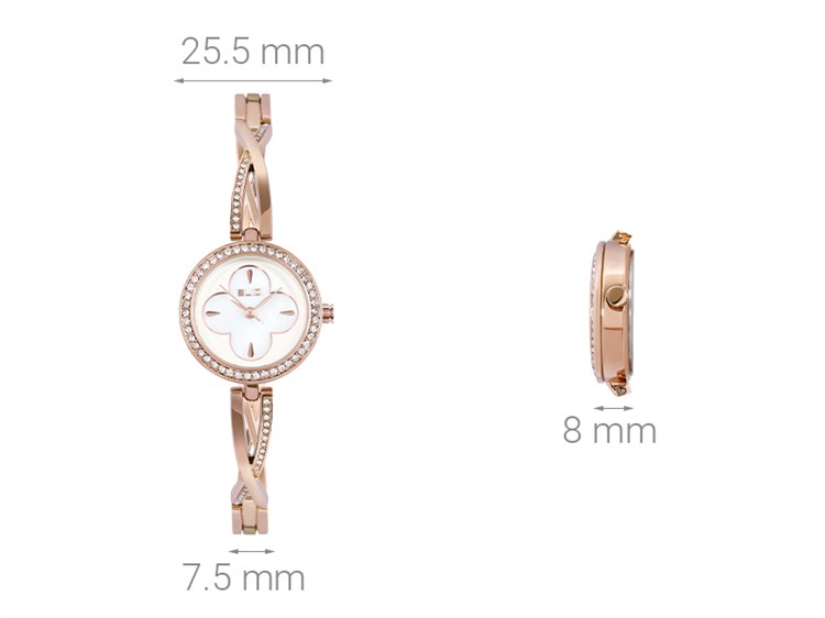 Đồng hồ ELIO Flower 25.5 mm Nữ ES102-03 Màu Vàng Hồng