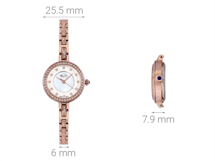 Đồng hồ ELIO 25.5 mm Nữ ES103-03 Màu Vàng Hồng