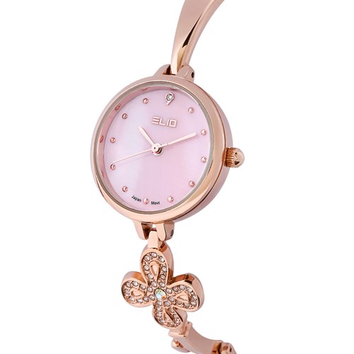 Đồng hồ ELIO Flower 26 mm Nữ ES104-04 Màu Vàng Hồng