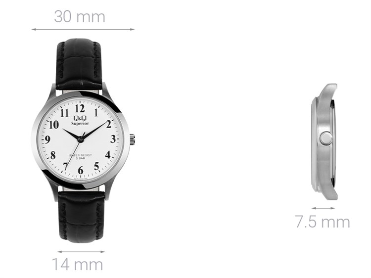 Đồng hồ Q&Q 30 mm Nữ S279J304Y Màu Đen