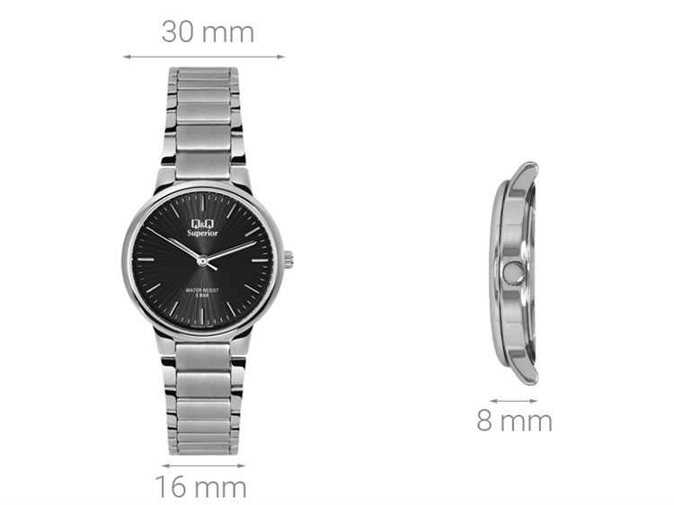 Đồng hồ Q&Q 30 mm Nữ S283J212Y Màu Bạc