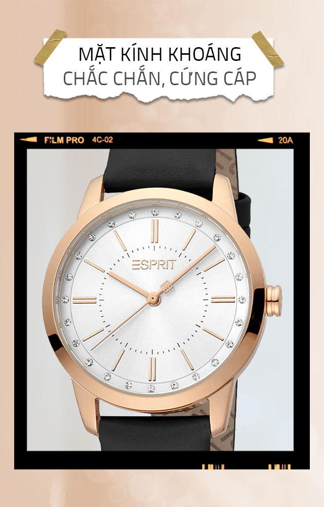 Đồng hồ Nữ Esprit ES1L276L0035 có mặt kính khoáng cứng cáp Đồng hồ Nữ Esprit ES1L276L0035 có mặt kính khoáng cứng cáp