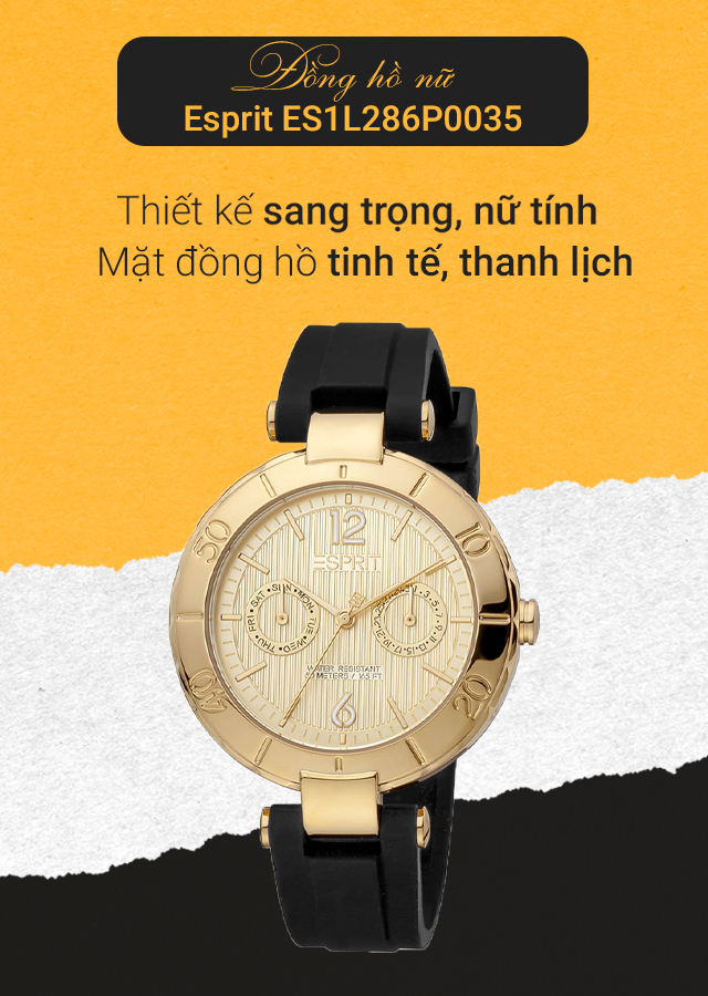 Đồng hồ Nữ Esprit ES1L286P0035 có kiểu dáng sang trọng, nữ tính Đồng hồ Nữ Esprit ES1L286P0035 có kiểu dáng sang trọng, nữ tính